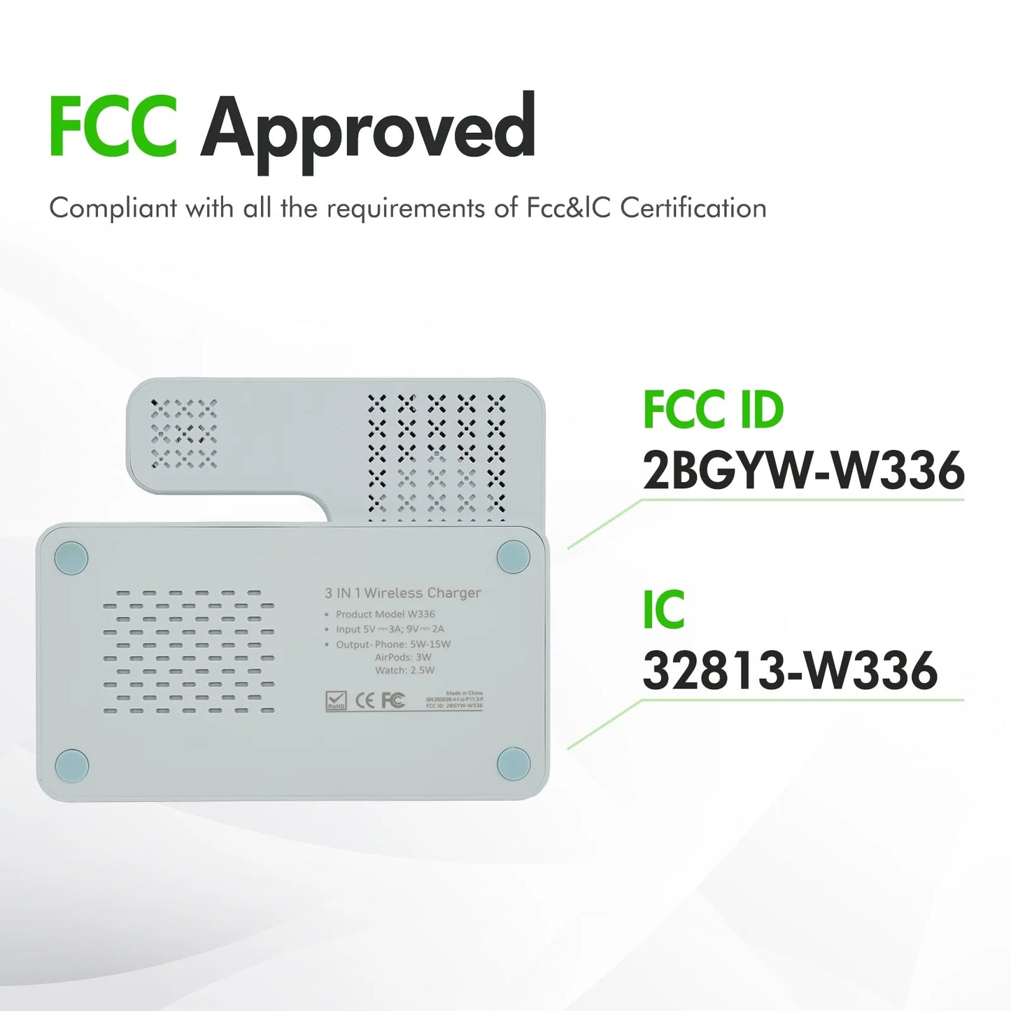 3 in 1 Charging Station,Wireless Charger,Magnetic Charging Stand Compatible with Iphone 17 16 15 14 13 12 11 Pro Max plus XS XR X 8,For Iwatch 9 8 7 6 5 4 3 2 Se,For Airpods 3 2 Pro,Blue