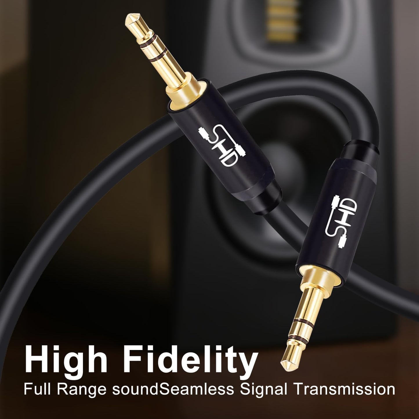 Aux Cable, 3.5Mm Audio Cable Aux for Car Auxiliary Audio Stereo Cable 3.5Mm Cord Premium Sound Dual Shielded with Gold Plated Connectors-3Feet