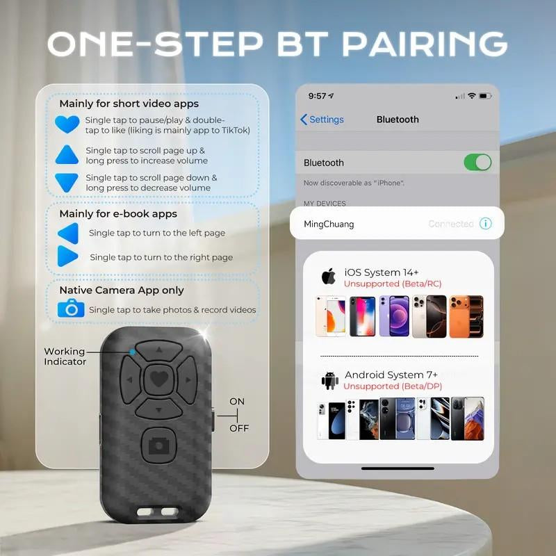 5-In-1 Vertical Screen Amplifier HD Version with Bluetooth-Compatible Remote, 3D Foldable Smartphone Stand, Compatible with All Phones