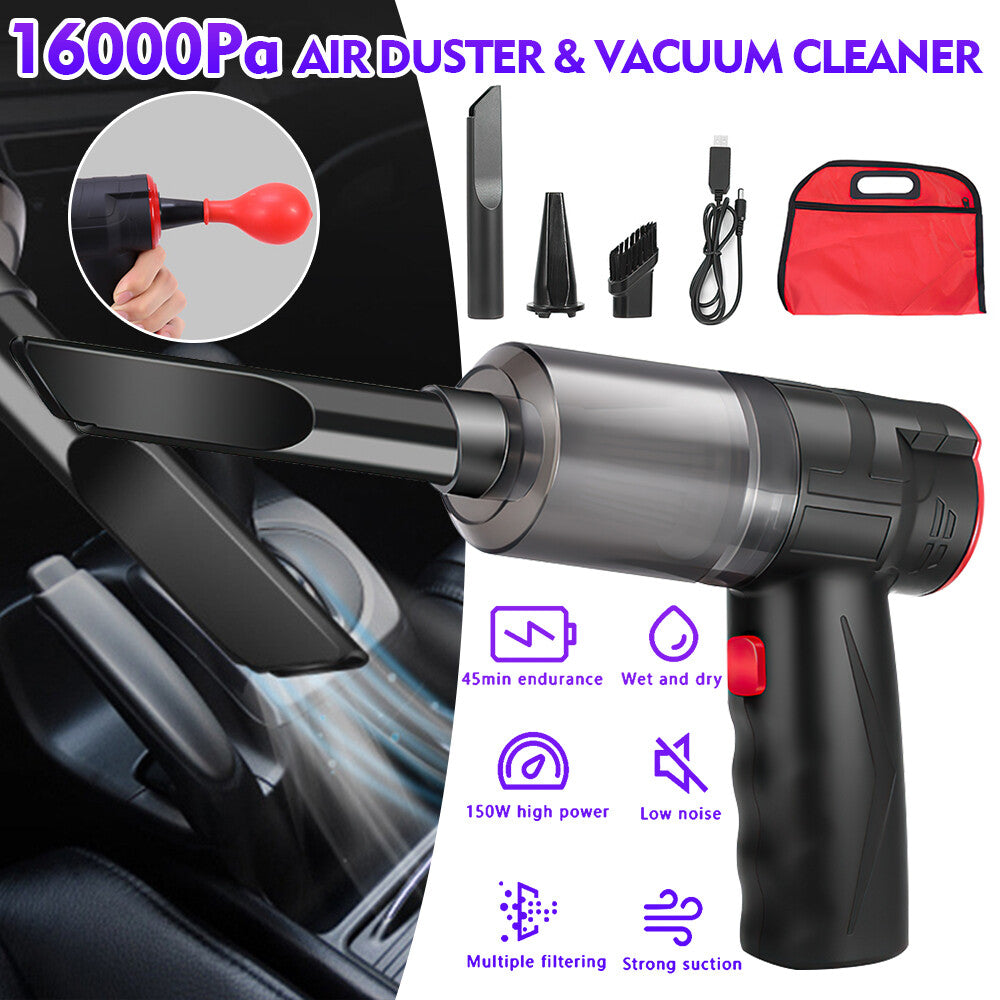16000PA Portatil Aspiradora Mini Pequeña De Agua Seco Trabajo Mano Carro Autos